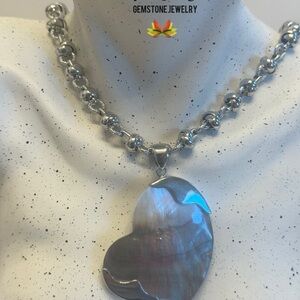 Stainless steel Silver Heart Necklace